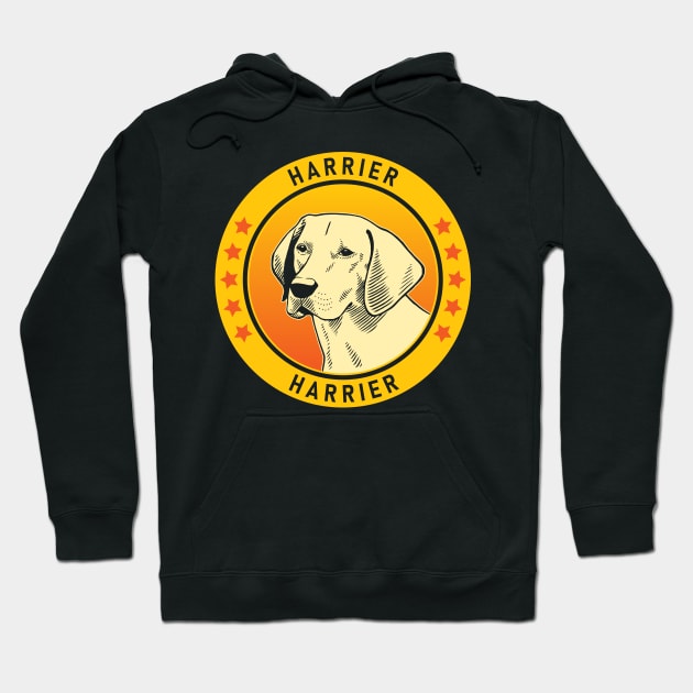 Harrier Dog Portrait Hoodie by millersye